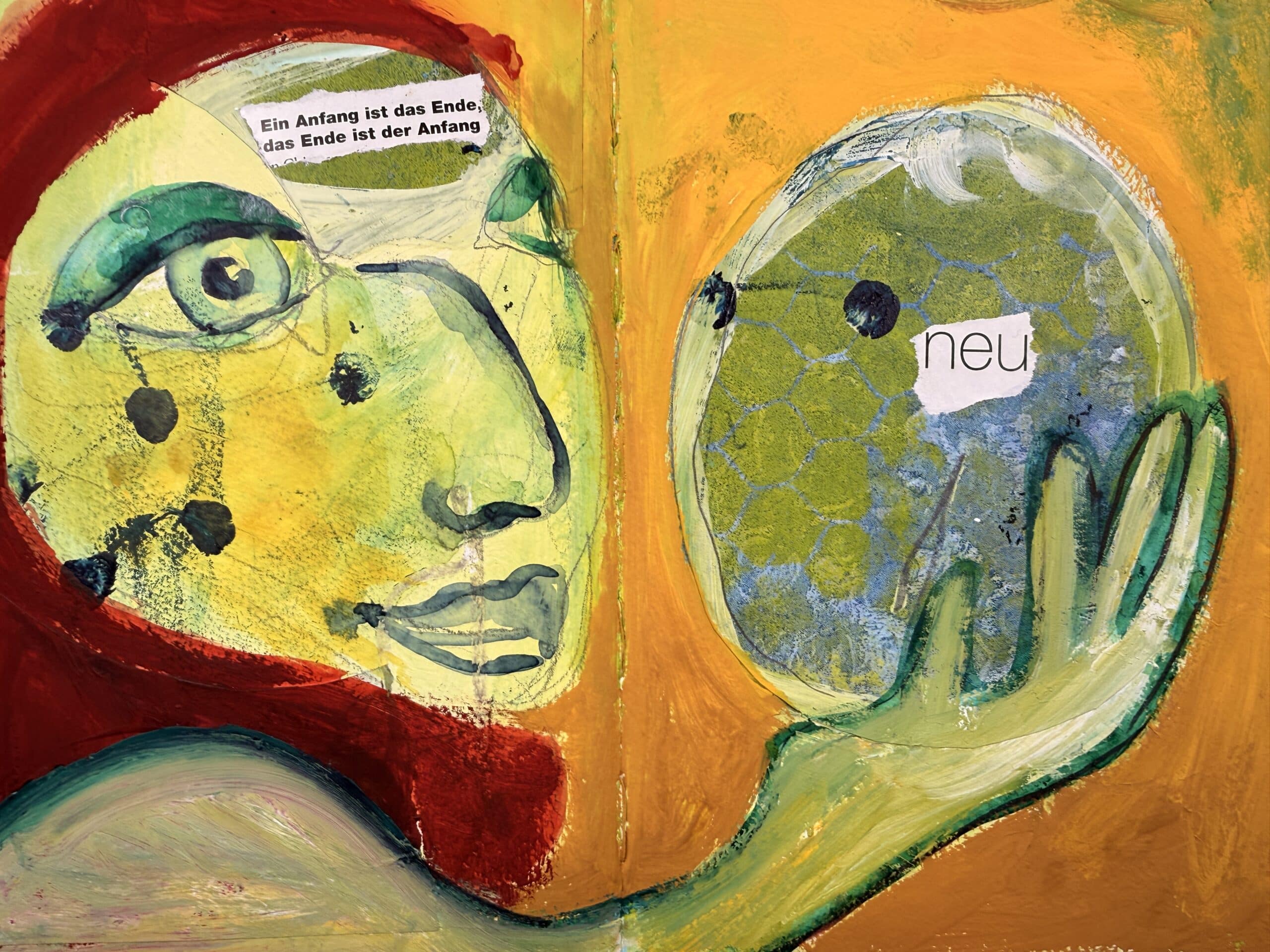 Art Journaling neuer Anfang