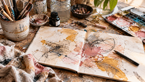 Kreatives Chaos im Künstleratelier